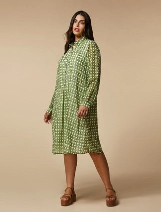 MARINA SPORT - ABITO MIDI CHEMISIER IN GEORGETTE STAMPATO