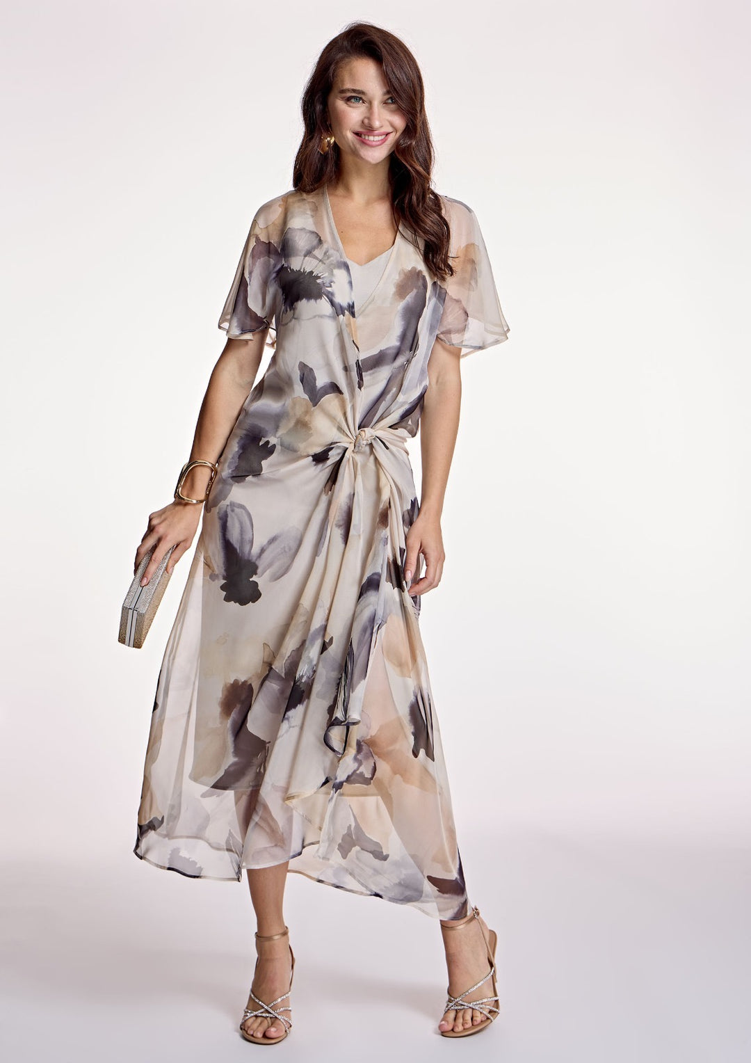 ALBA CONDE - ABITO MIDI IN GEORGETTE
