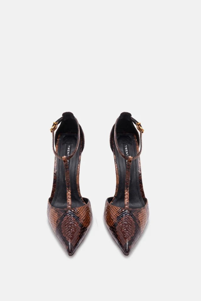 DECOLLETE EMERIS BROWN SNAKE