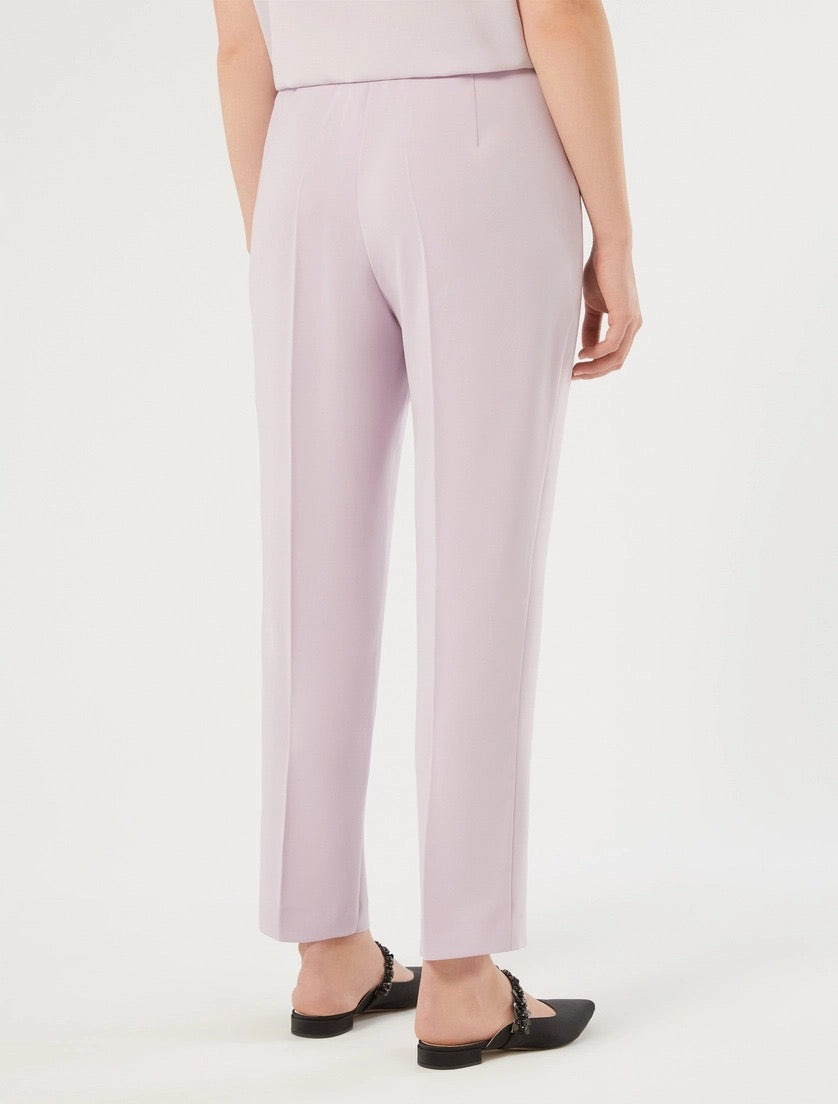 PERSONA - PANTALONI SLIM IN TESSUTO FLUIDO - LAVANDA