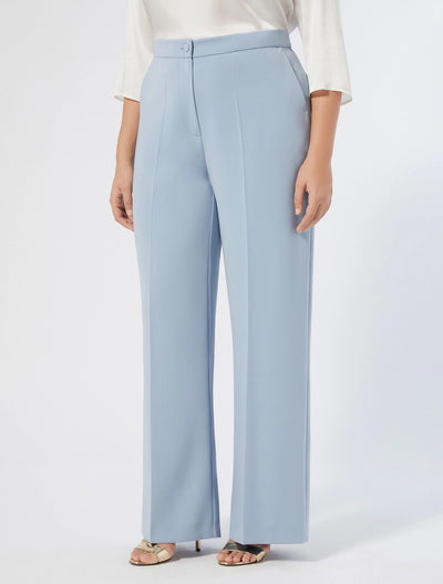 PANTALONI AMPI IN CADY - AZZURRO