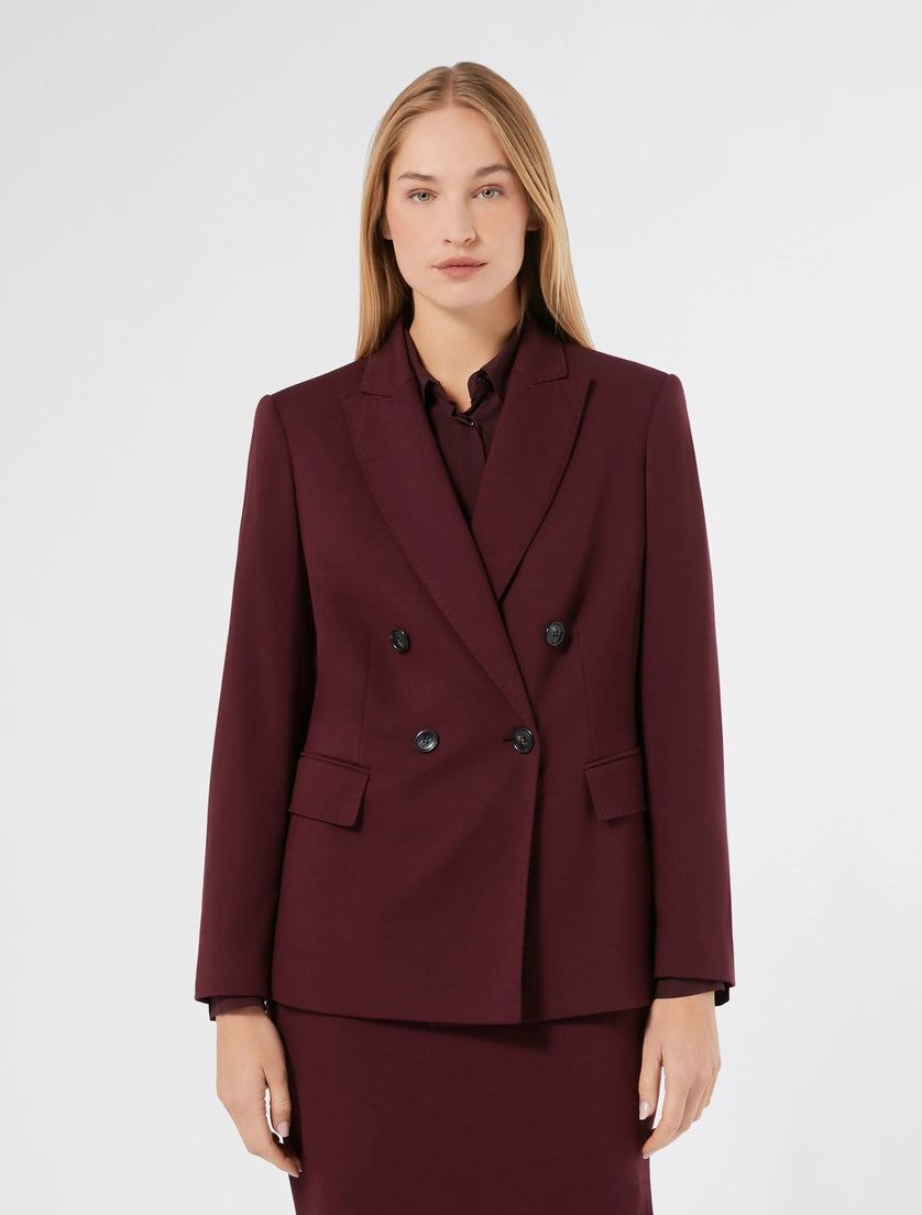 GIACCA BLAZER IN JERSEY - ROSSO MARRONE