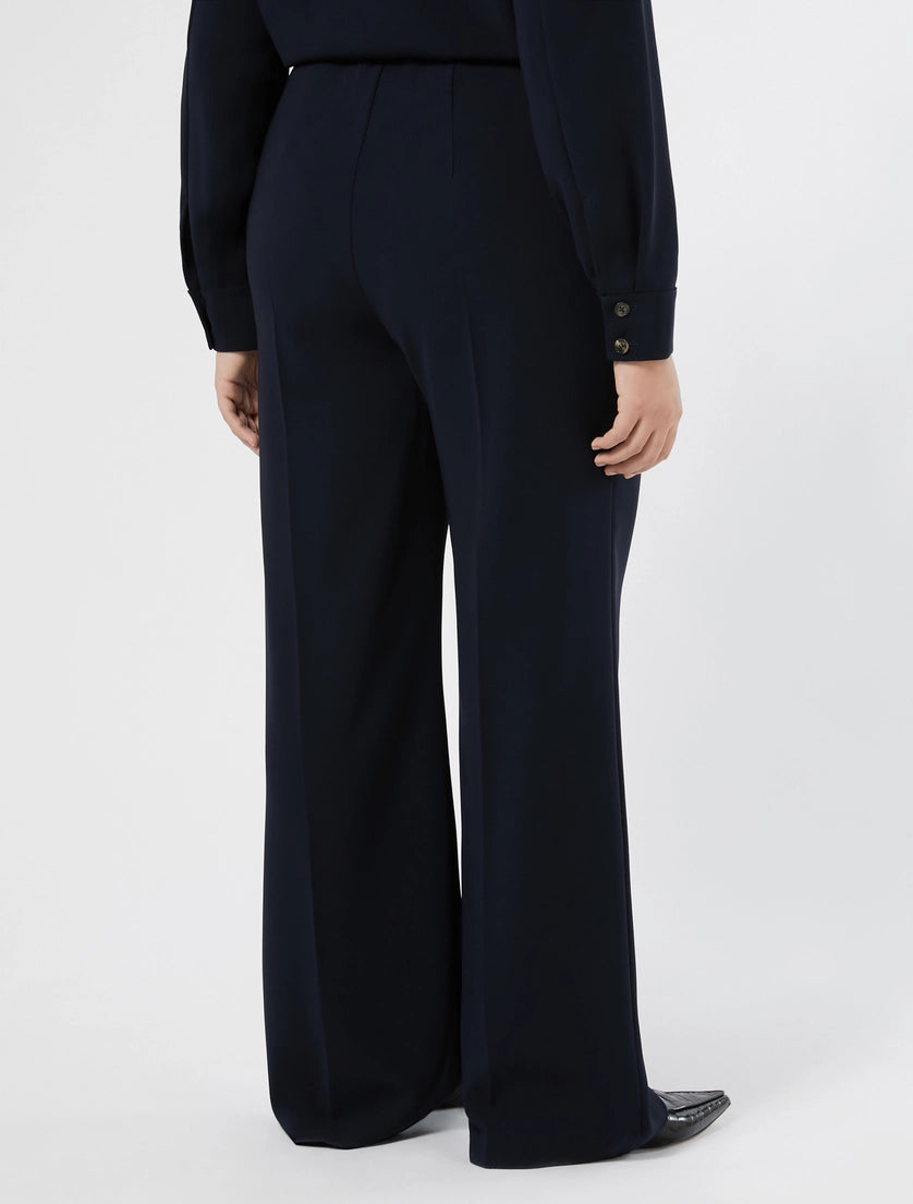 PANTALONI DRITTI IN CADY - BLU NOTTE