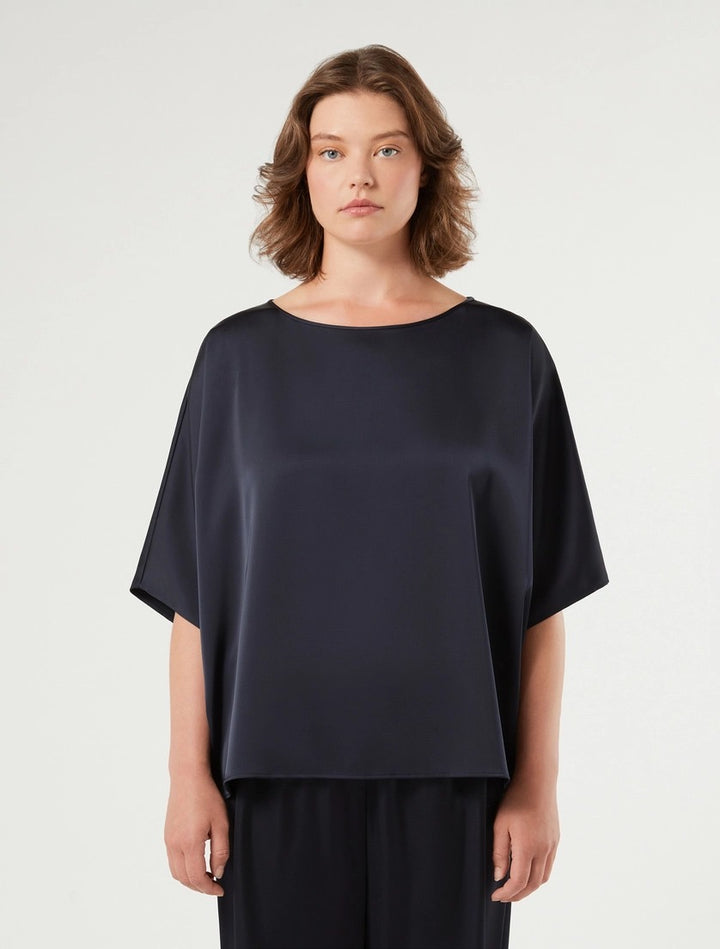 PERSONA - CASACCA A PONCHO IN RASO DAL FIT OVER