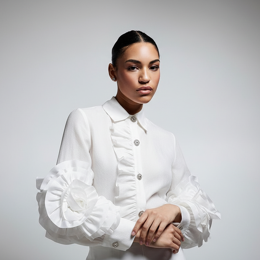 TWINS - UN CAPO RAFFINATO E DAL GUSTO ROMANTICO, PERFETTO PER ELEVARE OGNI LOOK CON UN TOCCO DI FEMMINILITÀ