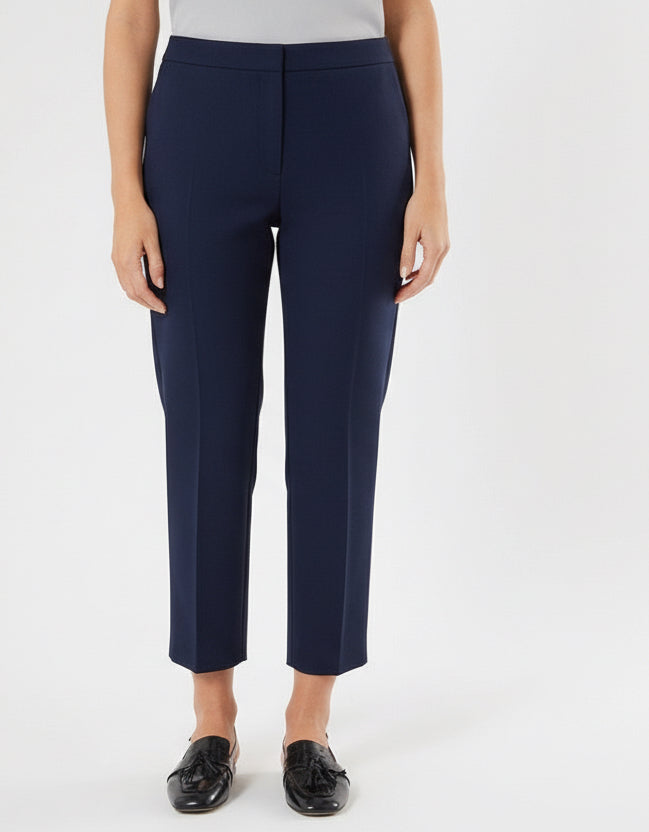 PERSONA - PANTALONI SLIM IN CRÊPE ENVERS SATIN