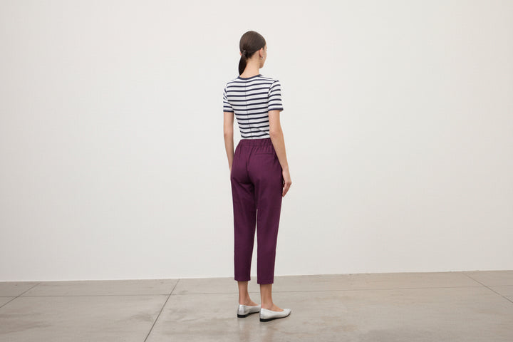 OTTO D’AME - PANTALONI CARROT IN POPELINE