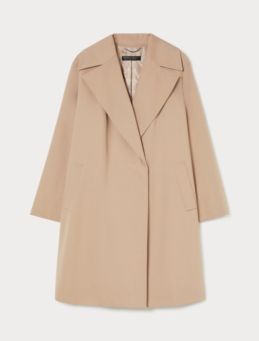 TRENCH IN FAILLE DI COTONE - NOCCIOLA