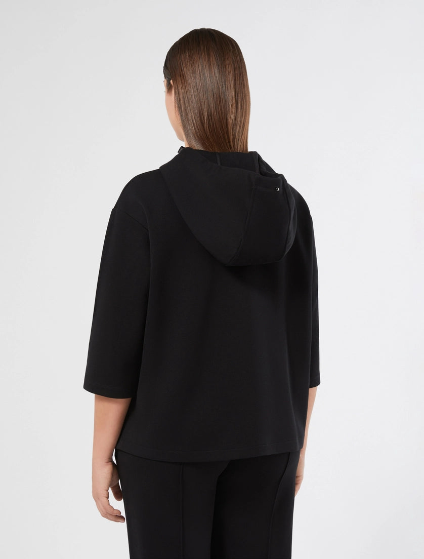 FELPA IN JERSEY - NERO