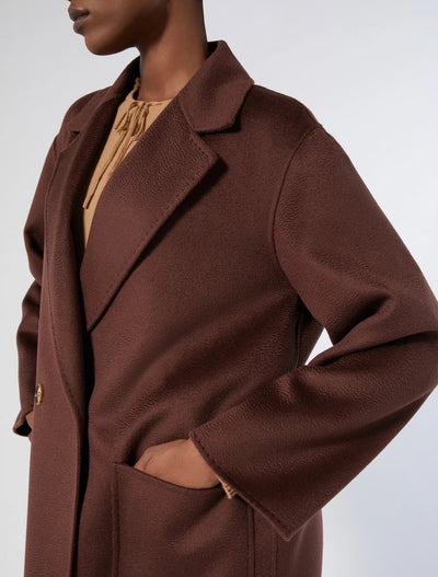 CAPPOTTO IN DOUBLE DI LANA - BORDEAUX