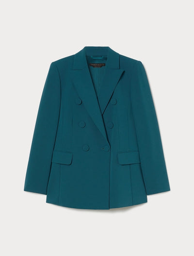GIACCA BLAZER DOPPIOPETTO IN CADY - VERDE SMERALDO