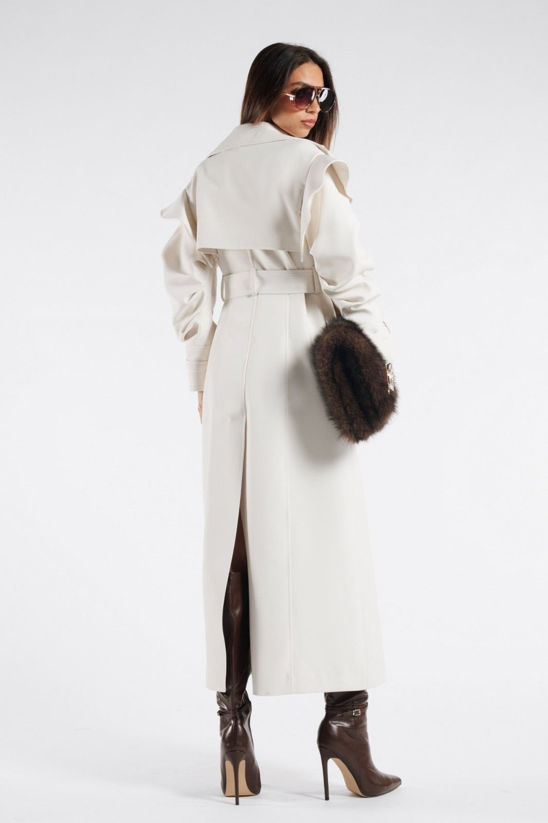 BABYLON - CAPPOTTO TRENCH CON DETTAGLI VOLANT
