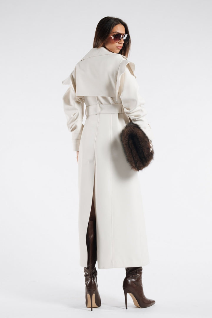 BABYLON - CAPPOTTO TRENCH CON DETTAGLI VOLANT
