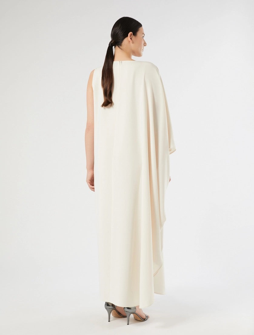 MARINA RINALDI - ABITO LUNGO ASIMMETRICO IN CADY COMFORT PER SFOGGIARE UNO STILE RAFFINATO E DISTINTIVO