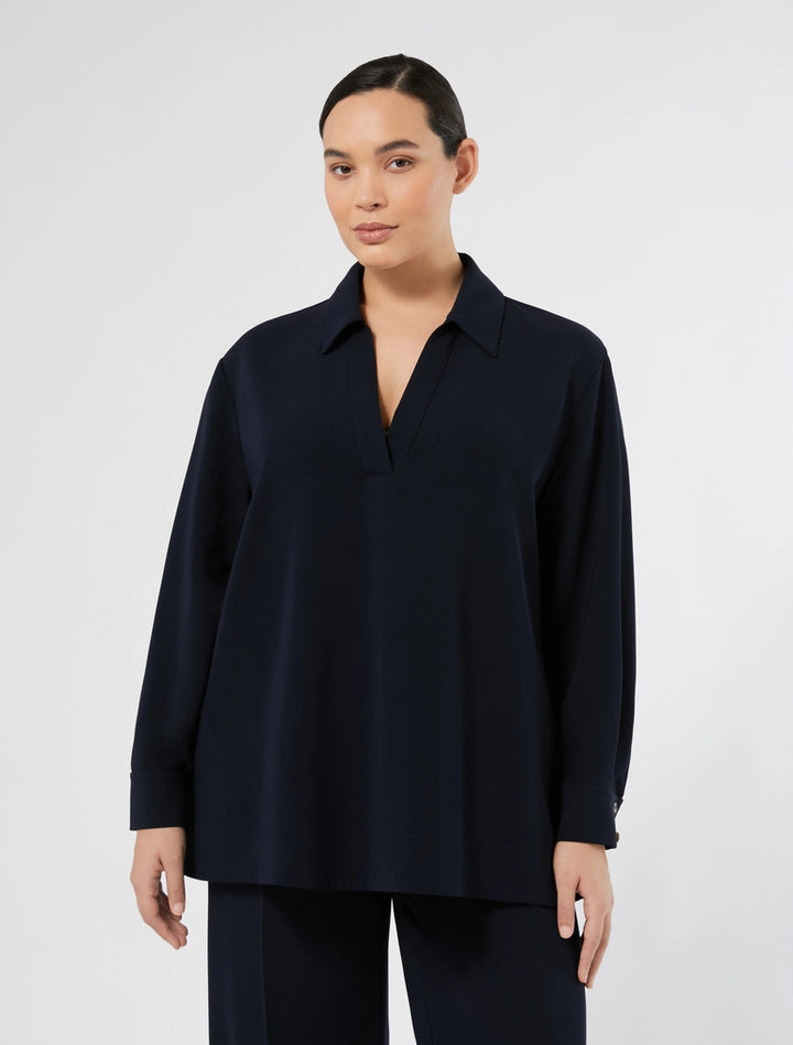 MARINA RINALDI - CASACCA IN CADY - BLU NOTTE