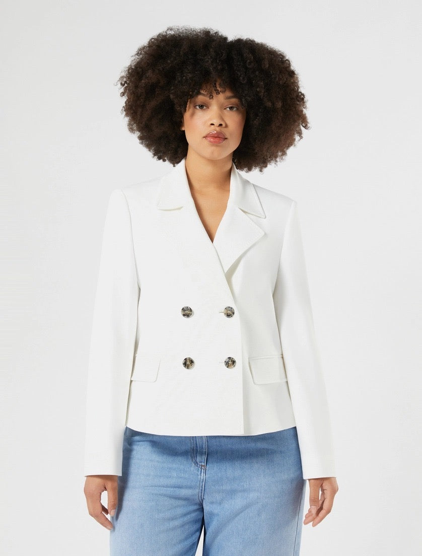 PERSONA - CABAN IN JERSEY - BIANCO