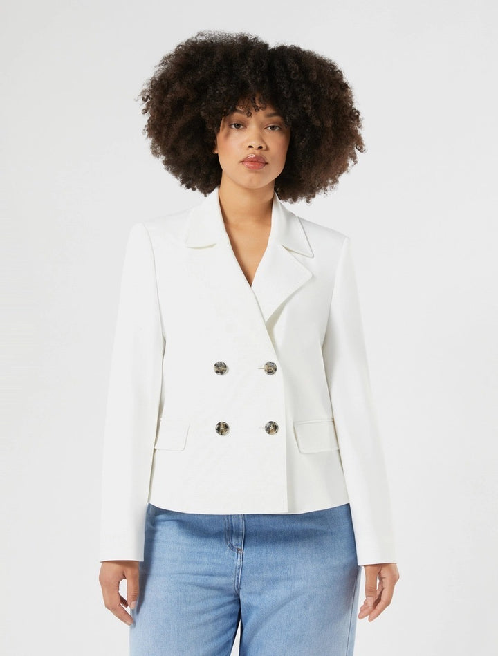 PERSONA - CABAN IN JERSEY - BIANCO