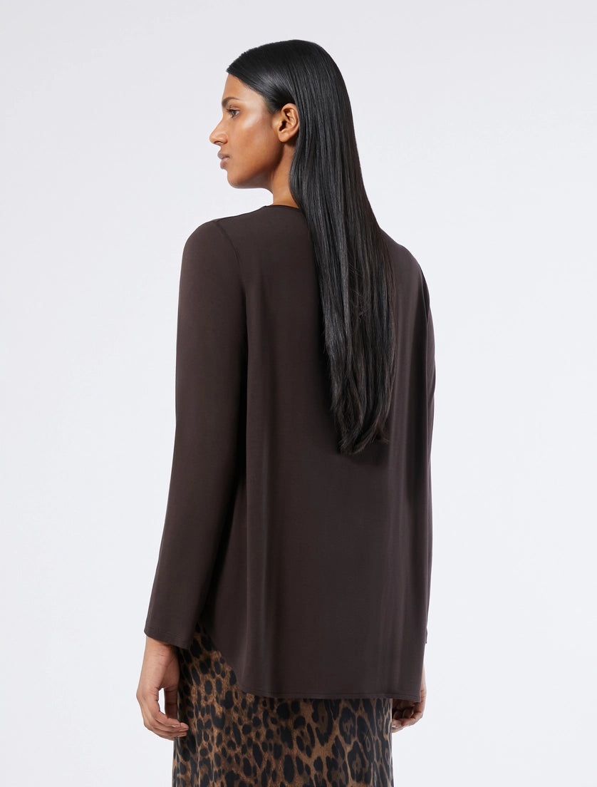 T-SHIRT IN JERSEY - CIOCCOLATO