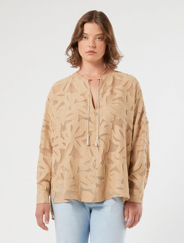 PERSONA - BLUSA IN FIL COUPÉ DI VISCOSA