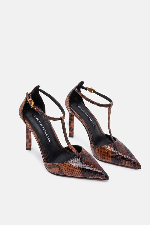 DECOLLETE EMERIS BROWN SNAKE