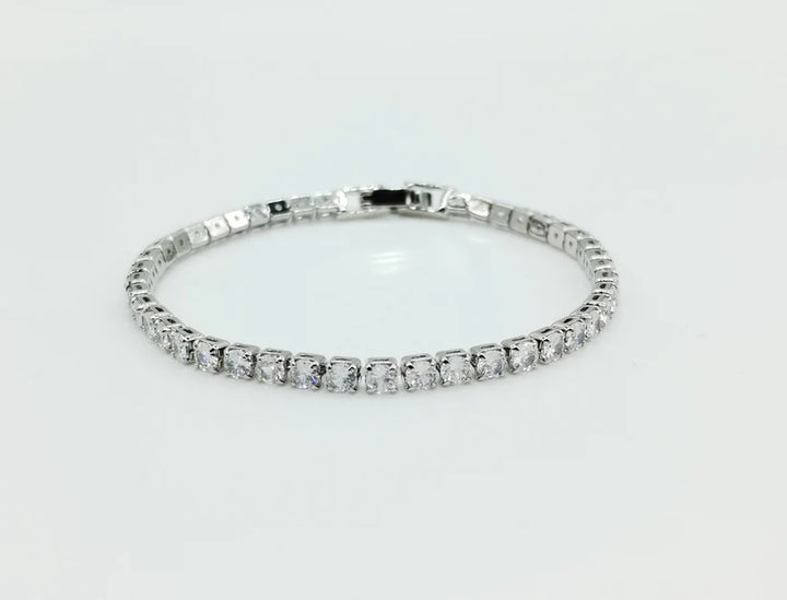 Bracciale di zirconi crystal con rodiatura color argento