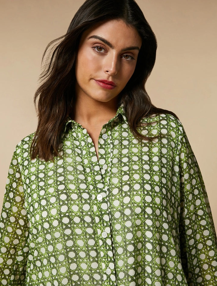 MARINA SPORT - ABITO MIDI CHEMISIER IN GEORGETTE STAMPATO