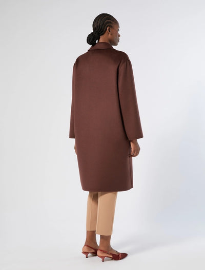 CAPPOTTO IN DOUBLE DI LANA - BORDEAUX