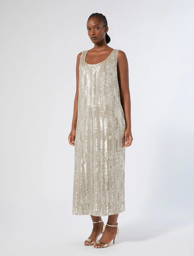 ABITO IN PAILLETTES - BEIGE