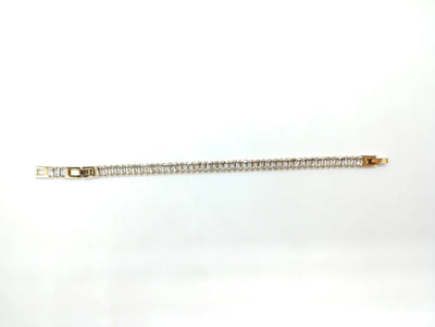 Bracciale di zirconi crystal con rodiatura color oro