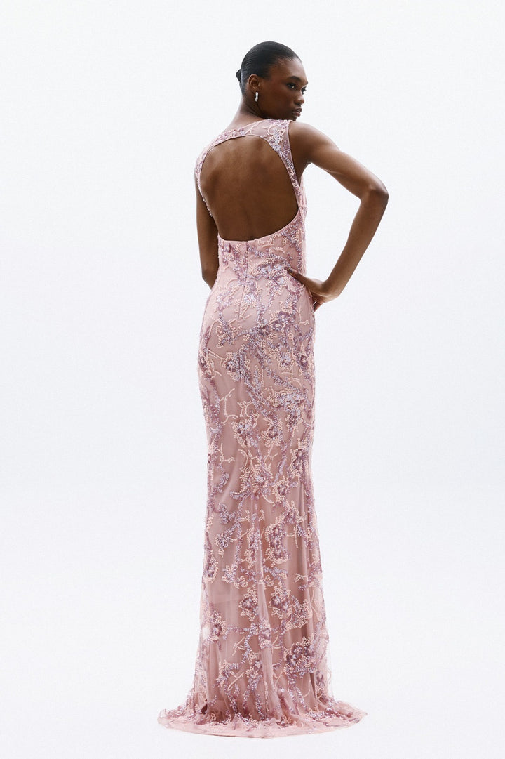 ALLURE - ABITO CON INTRICATO RICAMO FLOREALE