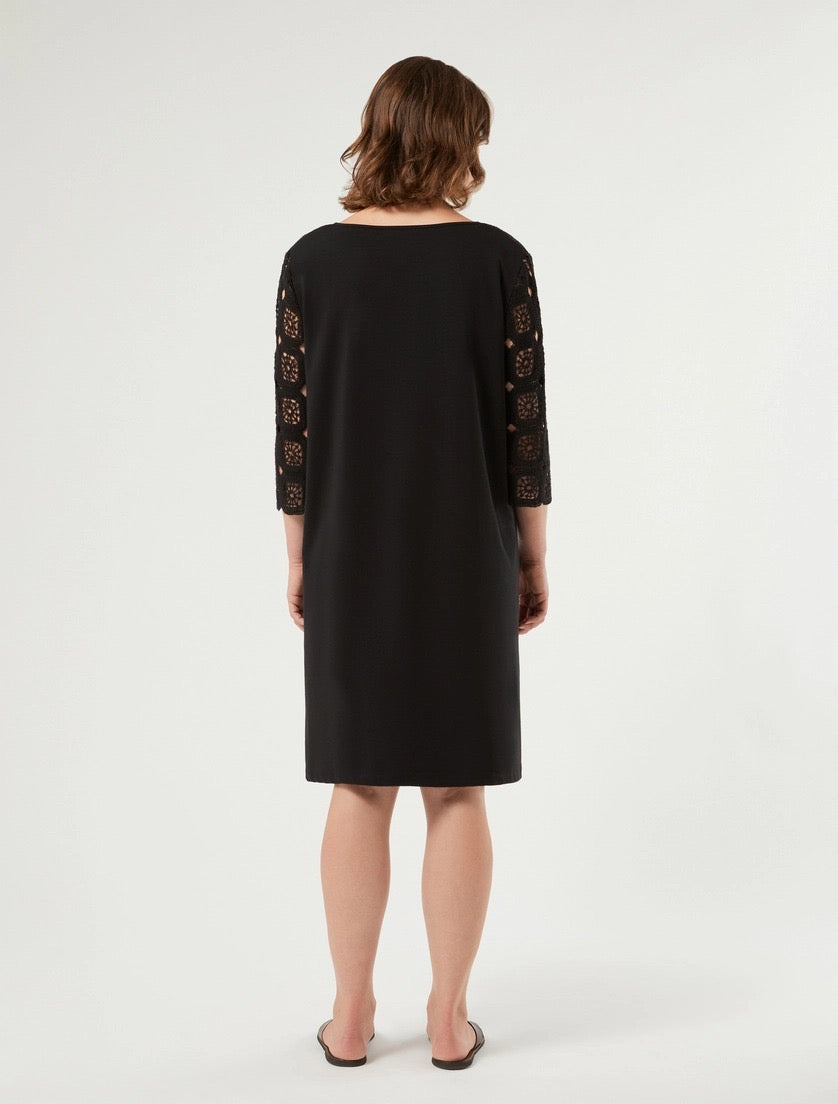 PERSONA - MINI ABITO IN CROCHET E JERSEY