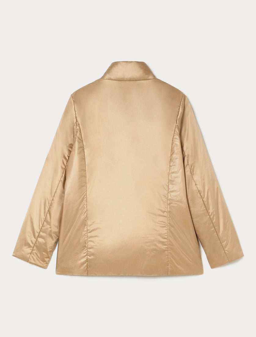 IMBOTTITO IN TELA DI NYLON CANGIANTE - BEIGE