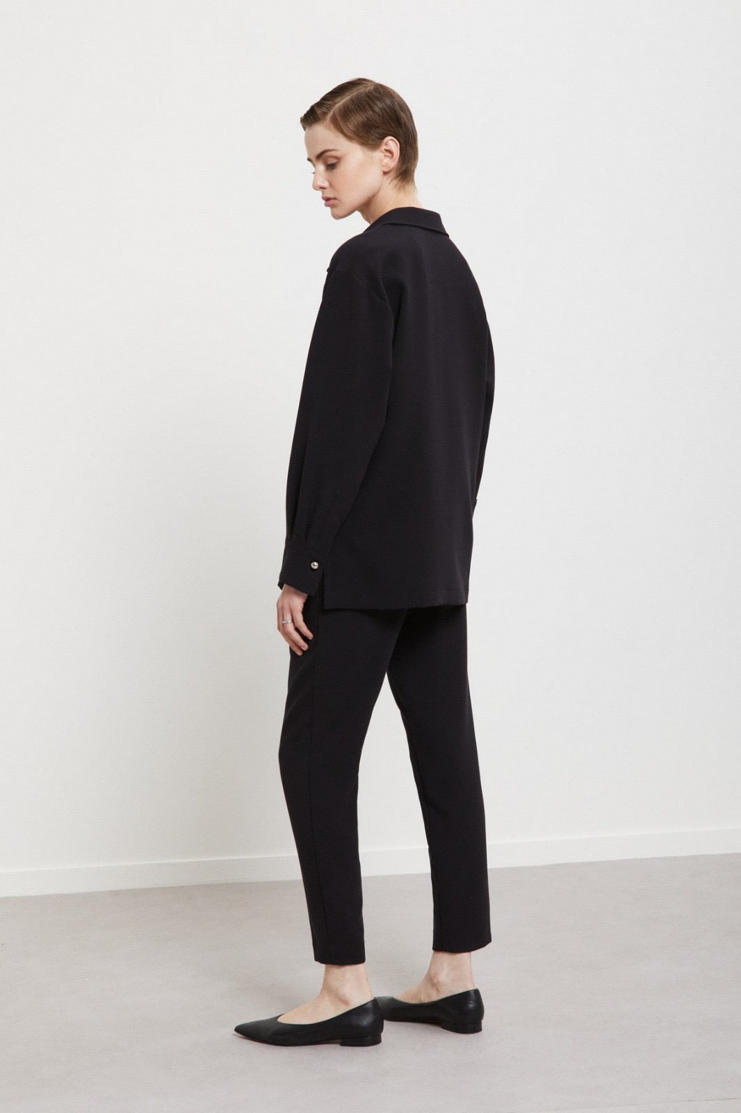 OTTO D’AME - PANTALONE ALLA CAVIGLIA CON ELASTICO IN VITA