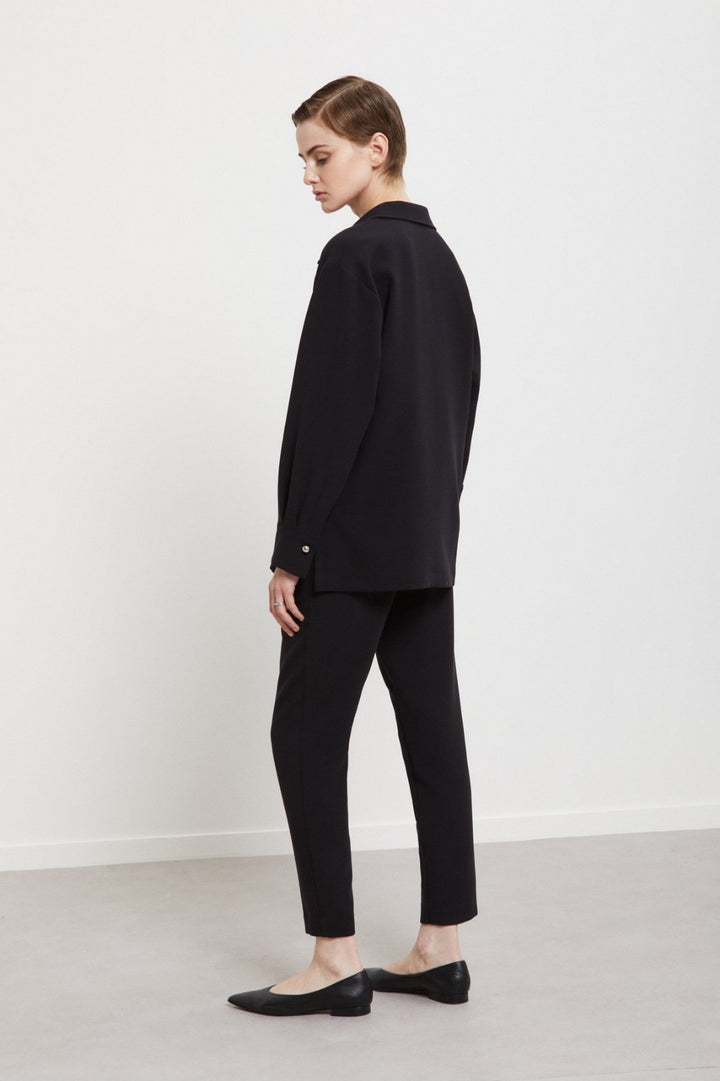 OTTO D’AME - PANTALONE ALLA CAVIGLIA CON ELASTICO IN VITA