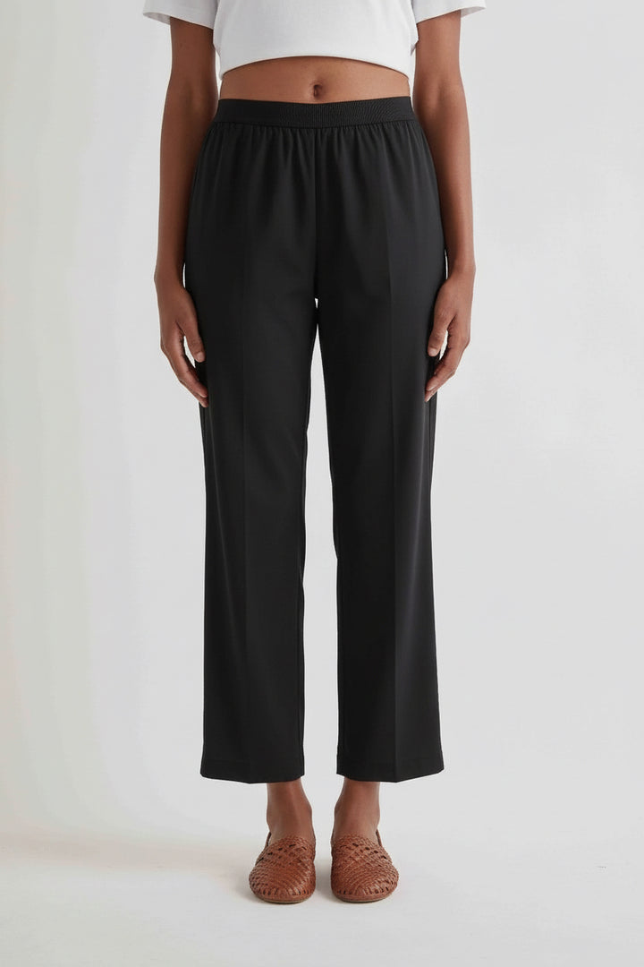 MEIMEI J - PANTALONE ALLA CAVIGLIA CON ELASTICO IN VITA 100% COTONE