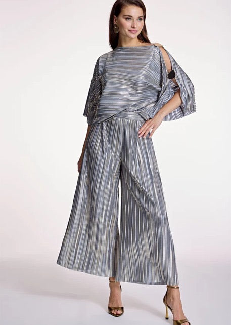 ALBA CONDE - BLUSA IN TESSUTO LAMÉ LEGGERO
