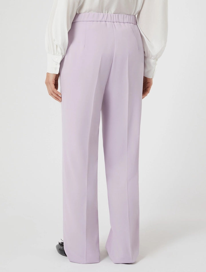 PERSONA - PANTALONI DRITTI IN CADY FLUIDO - LAVANDA