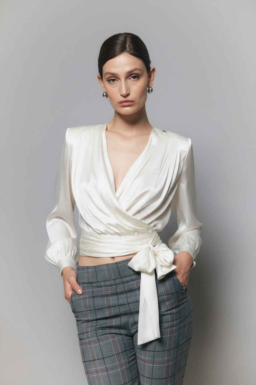 DIVEDIVINE - CAMICIA CON SCOLLATURA PROFONDA A V.
