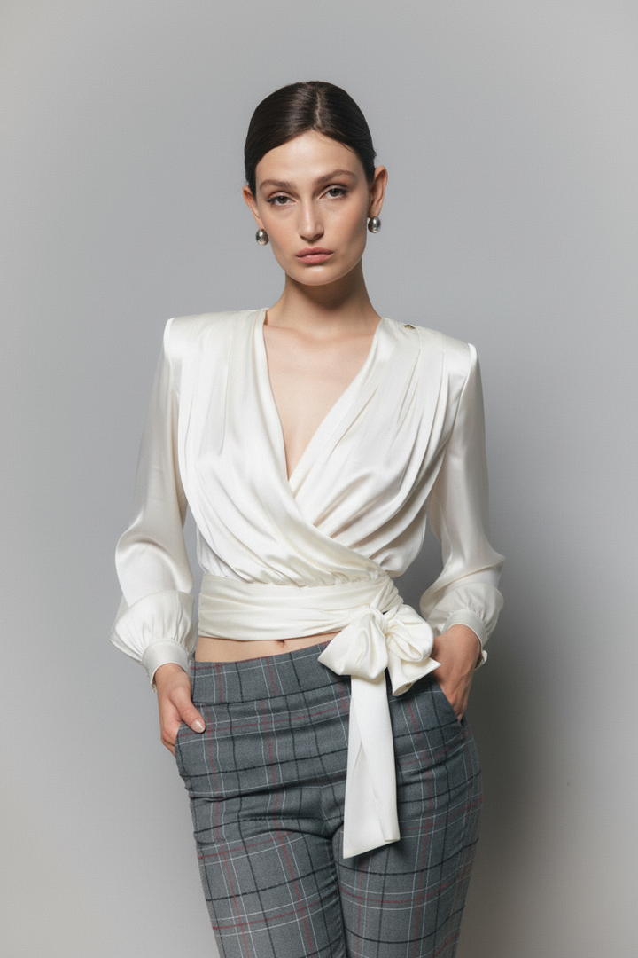 DIVEDIVINE - CAMICIA CON SCOLLATURA PROFONDA A V.