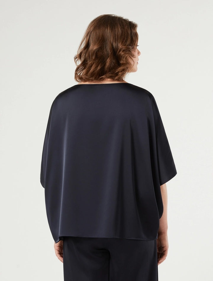 PERSONA - CASACCA A PONCHO IN RASO DAL FIT OVER