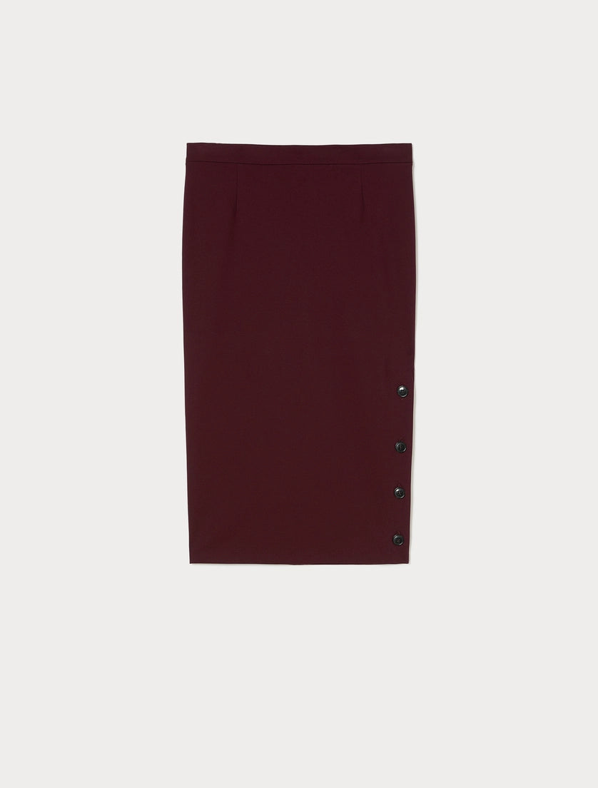 GONNA A TUBINO IN JERSEY - ROSSO MARRONE