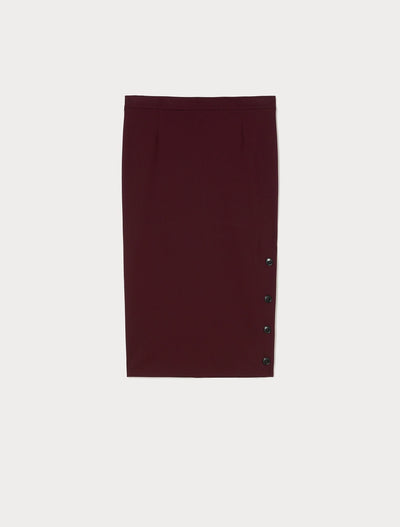 GONNA A TUBINO IN JERSEY - ROSSO MARRONE