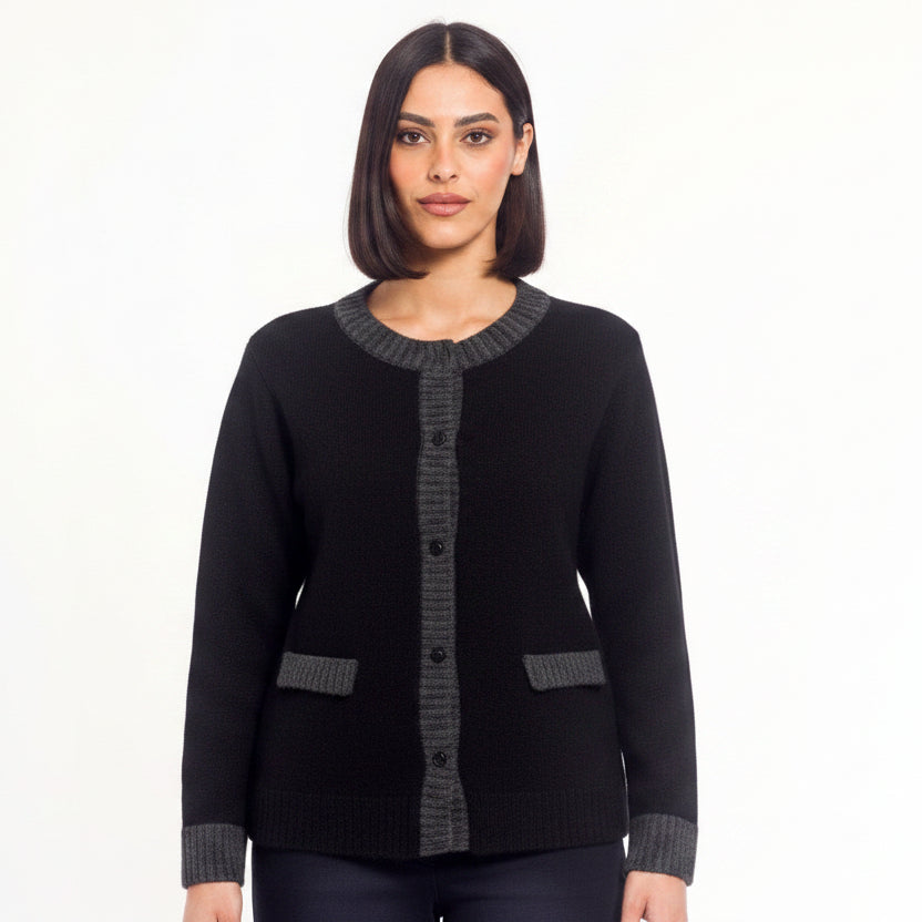 GAIA LIFE - MAGLIA IN LANA RASATA CON DETTAGLI A COSTINE
