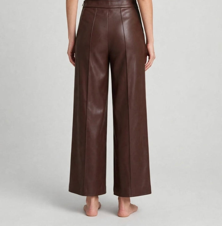 JIJIL - PANTALONE WIDE LEG IN ECOPELLE