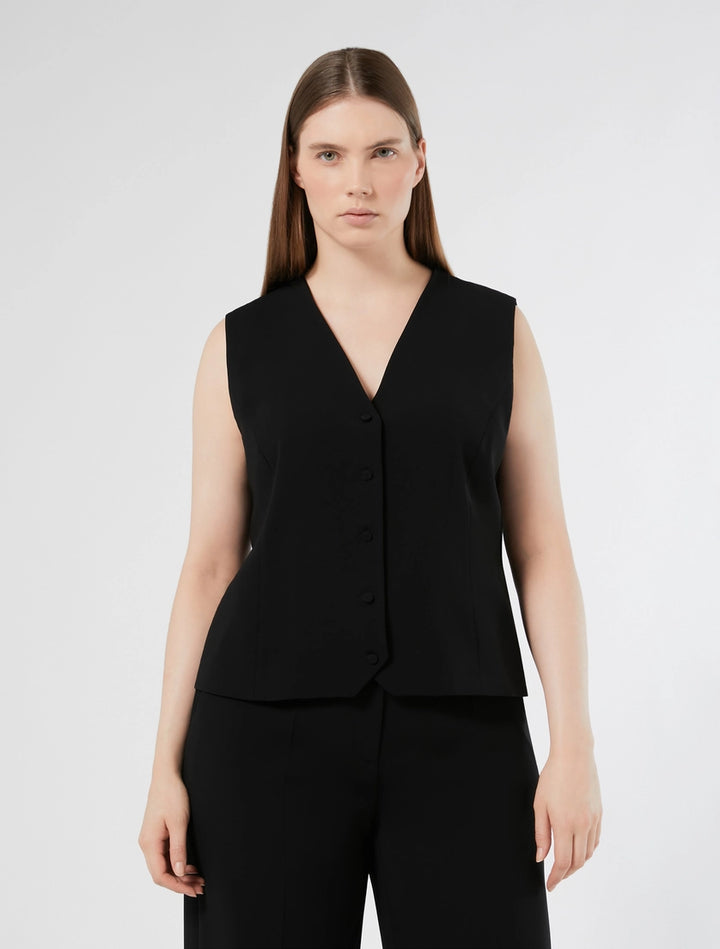 MARINA RINALDI - GILET IN CADY - NERO