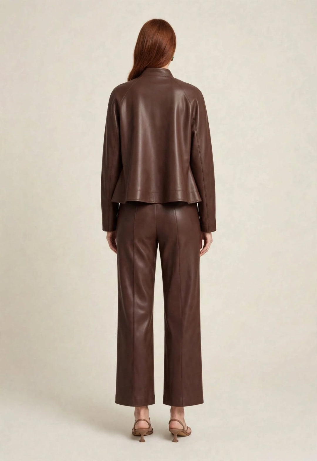 JIJIL - PANTALONE WIDE LEG IN ECOPELLE