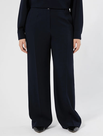 PANTALONI DRITTI IN CADY - BLU NOTTE