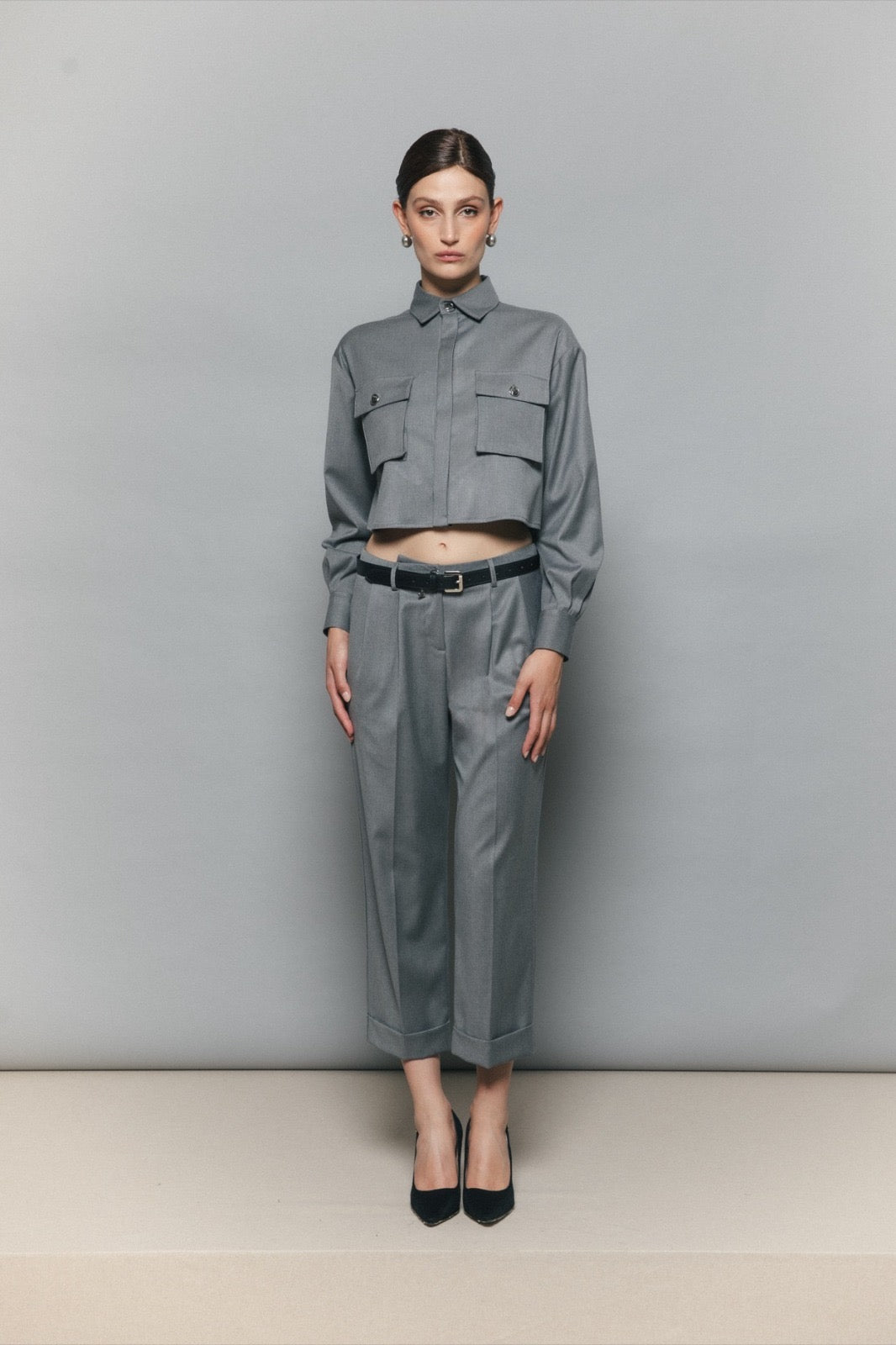 DIVEDIVINE - CAMICIA DROPPED CON TASCHE
