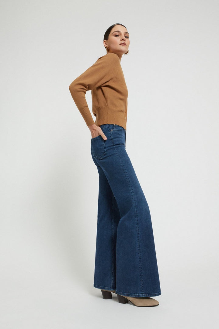 OTTO D’AME - JEANS PALAZZO A VITA ALTA CON TASCHE