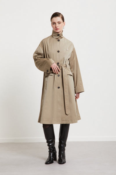 Trench midi con pinces